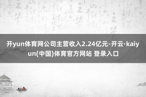 开yun体育网公司主营收入2.24亿元-开云·kaiyun(中国)体育官方网站 登录入口