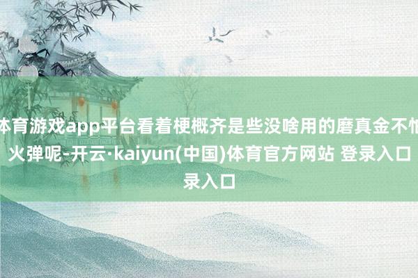 体育游戏app平台看着梗概齐是些没啥用的磨真金不怕火弹呢-开云·kaiyun(中国)体育官方网站 登录入口